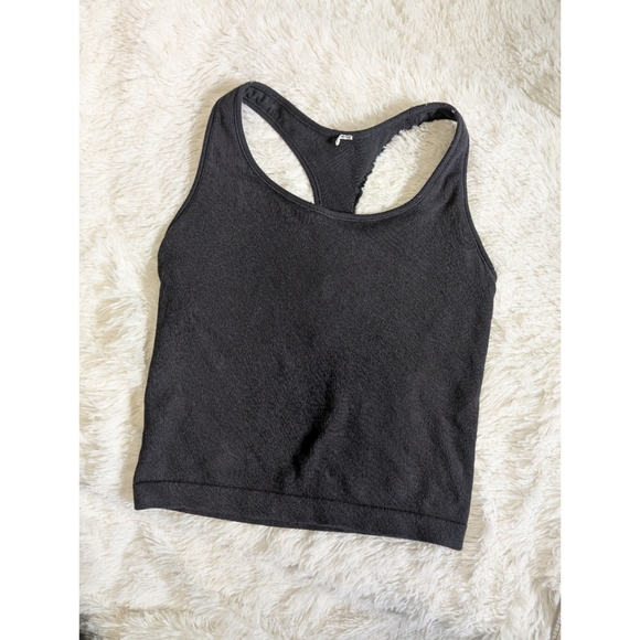 All In Motion Ribbed Stretchy Spandex Ribbed Longline Racerback Sports Bra Large - Picture 1 of 7